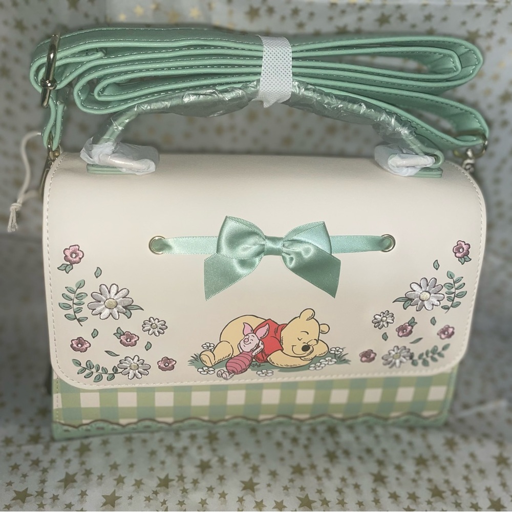 Loungefly Disney Winnie the Pooh Floral Gingham Handbag